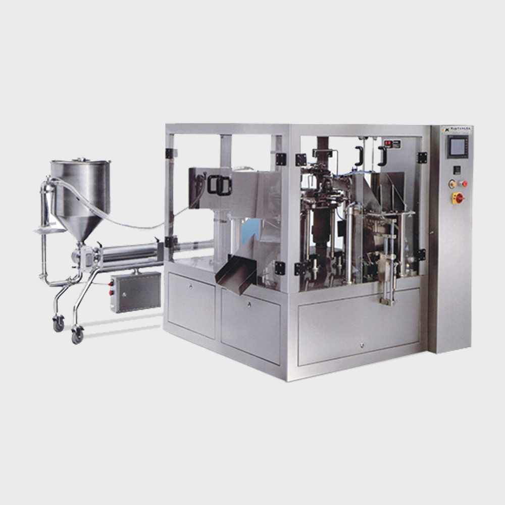 Rotary packing machine for ready-made packages (filling beverages – spices – hand sanitizer – oil)